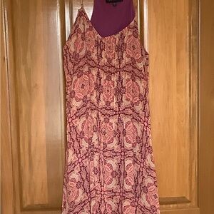 Sanctuary Pink Paisley Maxi Dress with Cream Accents